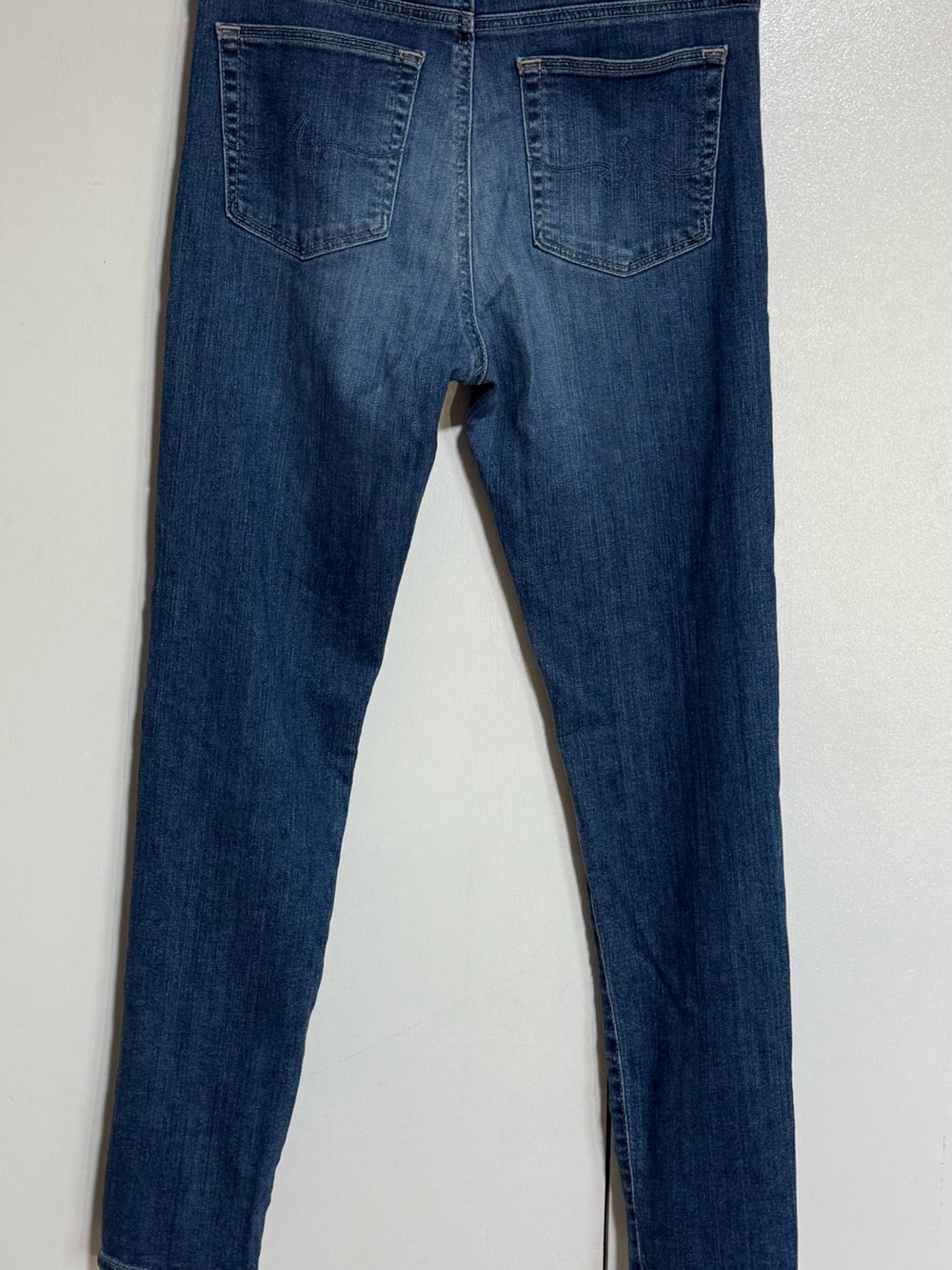 AG Stevie Straight Leg Jeans High Rise Distressed Ankle Blue Wash Size 28 - Picture 3 of 15